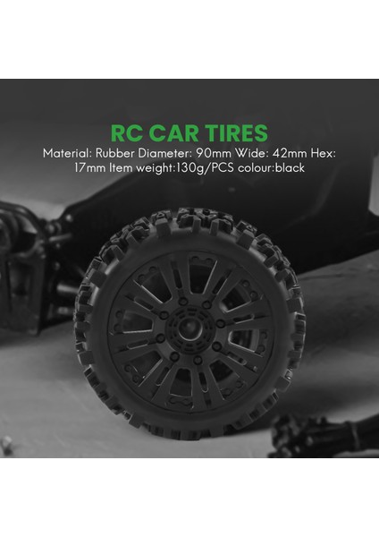 17MM Hub Tekerlek Jant ve Lastikler 1/8 Off-Road Rc Araba Buggy Redcat Takımı Losi Vrx Hpı Kyosho Hsp Carson Hobao, 4pcs (Yurt Dışından) fiyatları