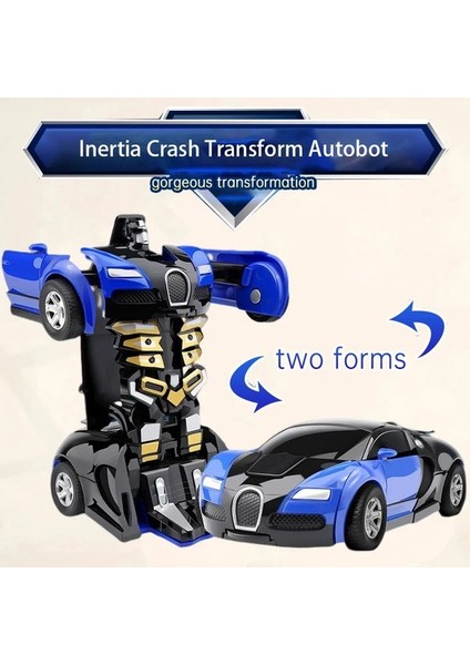 Çocuk Dönüşüm Araba Oyuncak Araba Çarpışma Atalet Tek Tıklamayla Dönüşüm Robot Araba Oyuncak (Yurt Dışından) modelleri