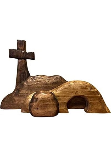 Boş Mezar Paskalya Sahnesi ve Ahşap Paskalya Mezarı Sahne Dekorasyonu, Ahşap Paskalya Yeniden Doğuş Dekoru (Yurt Dışından)