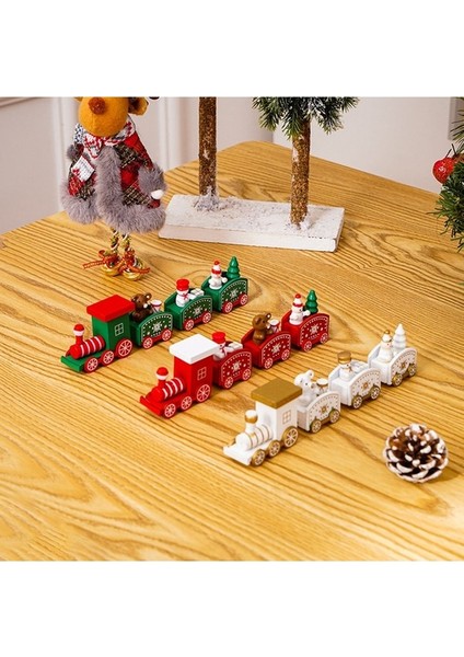 Noel 4 Knot Tren Süsleme Ev Için Natal Navidad Noel Dekoru Yeni Yıl Kırmızı (Yurt Dışından) fırsatları