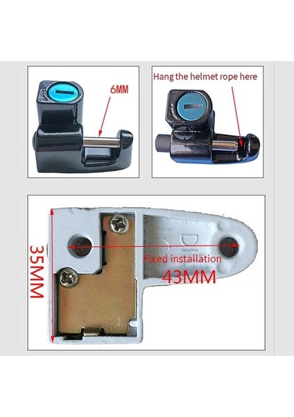 Shuai Yan Motosiklet Kask Kilidi Askı Kancası (Yurt Dışından) fiyatları