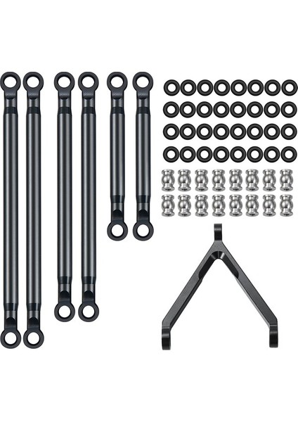 Shuai Yan Eksenel SCX24 Için 90081 1/24 Rc Paletli Araba Metal Çekme Çubuğu Bağlantı Bağlantı Rot Takımı Yükseltme Parçaları Aksesuarları (Yurt Dışından)