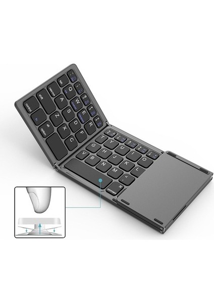 Shuai Yan Dokunmatik Yüzeyli Kablosuz Klavye Şarj Edilebilir Katlanabilir Taşınabilir Bluetooth Klavye Android Windows Ios Için (Yurt Dışından) modelleri