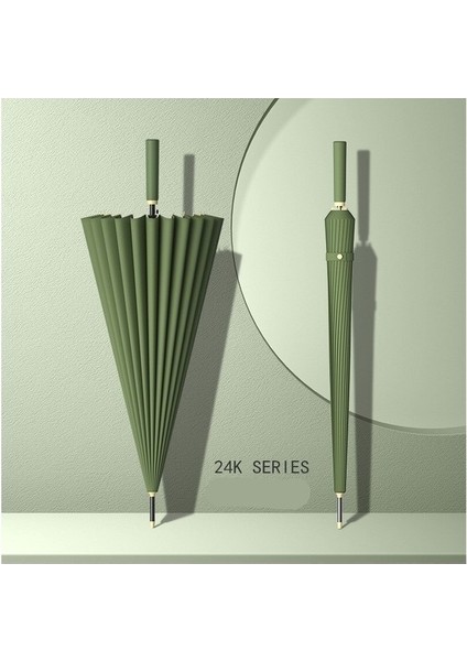 H9 24 Kemikli Uzun Saplı Düz Şemsiye Çift Otomatik Büyük Boy Şiddetli Yağmur Erkek Özel Iş (Yurt Dışından)