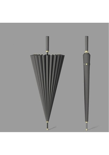 H9 24 Kemikli Uzun Saplı Düz Şemsiye Çift Otomatik Büyük Boy Şiddetli Yağmur Erkek Özel Iş (Yurt Dışından)