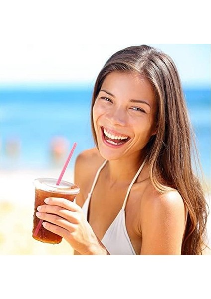 Günü Saman Kalp Şeklinde Pembe Saman Sevimli Içme Kahve Süt Saman Gelin Hediye Düğün Malzemeleri, 100 Adet (Yurt Dışından) indirimleri