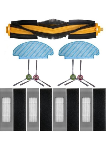 Ecovacs Için Deebot Ozmo T8/t8 Aıvı Elektrikli Süpürge Filtre Yan ve Ana Fırça Paspas Bezi Parçaları Yedek Ev Aksesuarları (Yurt Dışından)