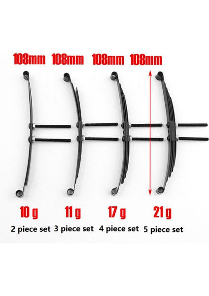 2 1/14 Tamiya Rc Traktör Römorku Kamyon Modeli Için Çelik Yaprak Yayları Set Parçaları Parçalar Yedek Aksesuarlar, F (Yurt Dışından) fırsatları