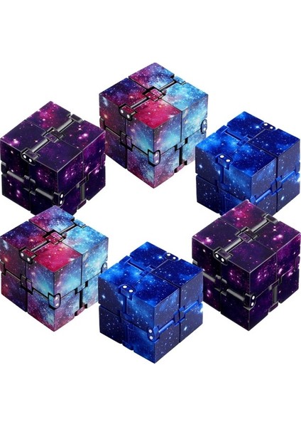 Yetişkinler Için 6 Parça Sonsuzluk Küpü Fidget Oyuncak Stres Anksiyete Giderici Için Mini Sonsuzluk Küpü Dehb Olan Kişiler Için Fidget Küp Oyuncak Öldürme Süresi, Yıldızlı Renk, Yı (Yurt Dışından)