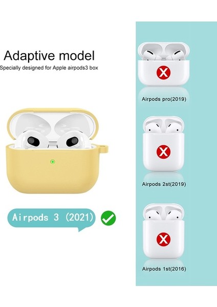 3 Sarı Için Silikon Kulaklık Kılıfı (Yurt Dışından) fırsatları