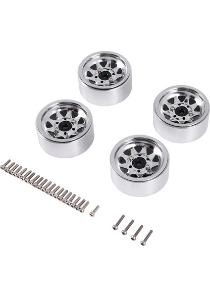 Çelik 1.0 Beadlock Tekerlek Jant Tekerlek Göbeği 1/24 Rc Prıger Arak Axıal SCX24 Deadbolt C10 Jeep Gladiator Bronco, Gümüş (Yurt Dışından)
