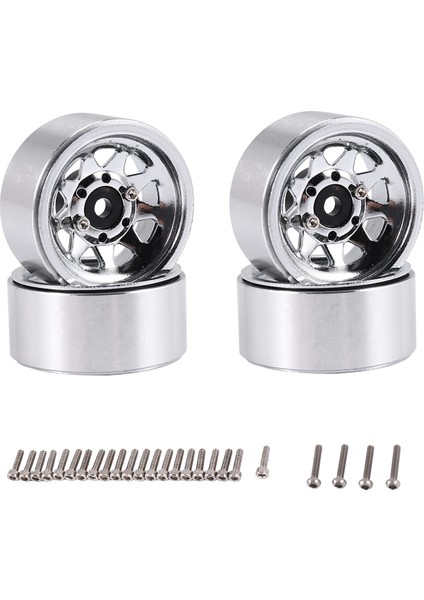 Çelik 1.0 Beadlock Tekerlek Jant Tekerlek Göbeği 1/24 Rc Prıger Arak Axıal SCX24 Deadbolt C10 Jeep Gladiator Bronco, Gümüş (Yurt Dışından) modelleri