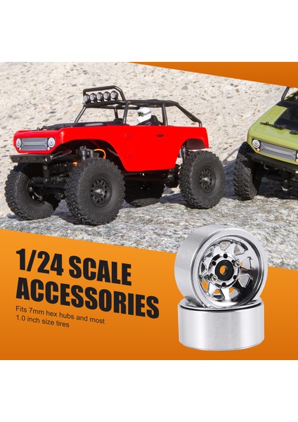 Çelik 1.0 Beadlock Tekerlek Jant Tekerlek Göbeği 1/24 Rc Prıger Arak Axıal SCX24 Deadbolt C10 Jeep Gladiator Bronco, Gümüş (Yurt Dışından) fırsatları