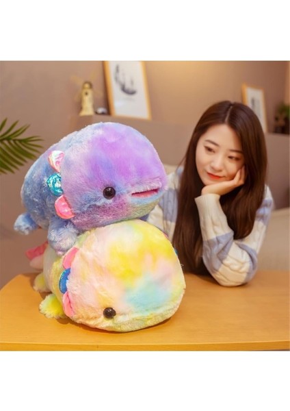 Peluş Oyuncaklar Axolotl, 21.6" Doldurulmuş Hayvanlar Kawaii Axolotl Peluş Atma Yastık Gökkuşağı Doldurulmuş Hayvanlar Yumuşak Sevimli Renkli Vücut Yastık Kızlar Için Peluşlar Çocu Yu (Yurt Dışından) modelleri