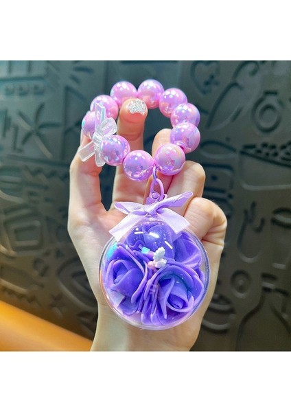 Korunmuş Çiçek Boncuk Anahtarlık Çanta Süslemeleri Küçük Hediyeler (Yurt Dışından)