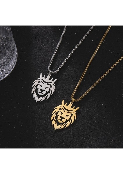 Örümcek Kolye Kolye Paslanmaz Çelik Kral Taç ile Hafif Aslan Kolye Örümcek Adam Kolye Punk Hayvan Charm Erkekler Kadınlar Için Vintage Cadılar Bayramı Takı (Yurt Dışından) fiyatları