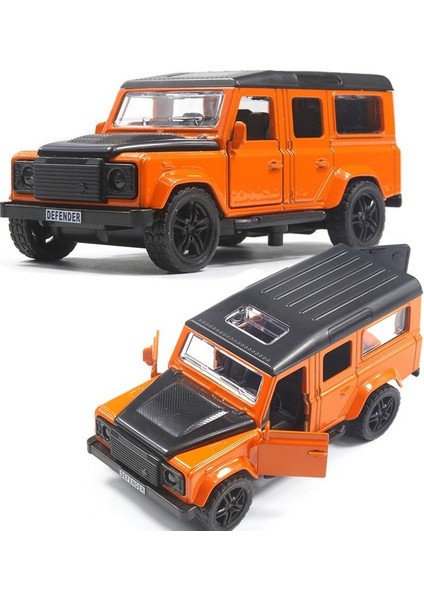 Alaşım Off-Road Araba Modeli Çocuk Oyuncak Araba Süsü Road H Guard-Turuncu [sessiz Işık, 12CM, Üç Kapı] (Yurt Dışından)