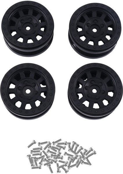 4pcs Plastik Beadlock 1.9 Tekerlek Hub Tekerlek Jant 1/10 Rc Paletli Araba Eksenel SCX10 Wraıth RR10 Capra RBX10 Traxxas Trx4,3 (Yurt Dışından)
