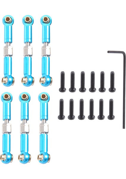 6pcs Ayarlanabilir Metal Bağlantı Çekme Çubuğu Ön /arka Servo Bağlantısı Wltoys Için A949 A959 A969 A979 K929 Rc Araba Yükseltme Yedek, Mavi (Yurt Dışından) fiyatları