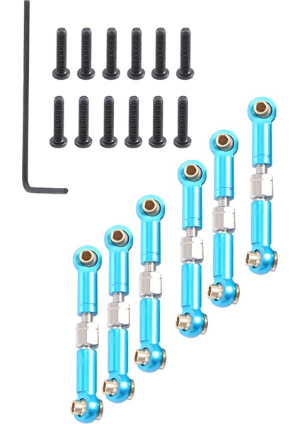 6pcs Ayarlanabilir Metal Bağlantı Çekme Çubuğu Ön /arka Servo Bağlantısı Wltoys Için A949 A959 A969 A979 K929 Rc Araba Yükseltme Yedek, Mavi (Yurt Dışından) modelleri