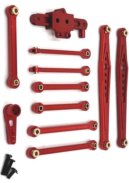 Rc Araba Yükseltme Sabit Çubuk Direksiyon Grubu Wltoys Için Servo Kol Kiti 1/12 124006 12423 12427 Pro Rc Araba Yükseltme Parçaları Kırmızı (Yurt Dışından) modelleri