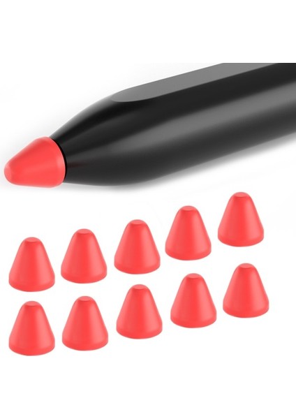 Xiaomi Akıllı Kalem Için 10 Adet Yumuşak Silikon Kalem Ucu Kapağı Dokunmatik Ekran Stylus Kalem Ucu Kol-Siyah (Yurt Dışından)