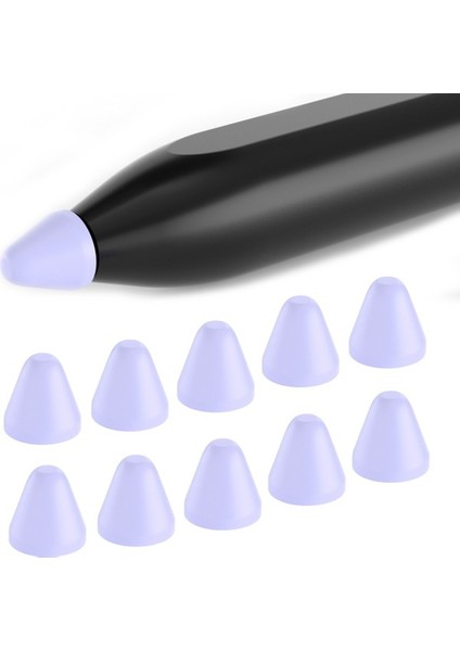 Xiaomi Akıllı Kalem Için 10 Adet Yumuşak Silikon Kalem Ucu Kapağı Dokunmatik Ekran Stylus Kalem Ucu Kol-Siyah (Yurt Dışından)