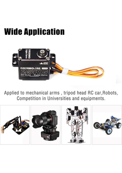 25KG Servo Motor Su Geçirmez Dijital Servo Yüksek Tork Metal Dişli Servo Rc Otomobil Robotu Mekanik Kollar, 180 Derece (Yurt Dışından) fiyatları