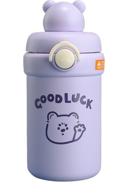 Termos Bardak Erkekler ve Kadınlar Karikatür Sevimli Taşınabilir Kompakt Büyük Kapasiteli Paslanmaz Çelik Termos Bardak (Yurt Dışından)