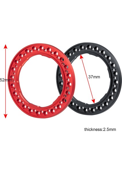 4pcs Metal Alaşım 1.9 Inç Tekerlek Jant Beadlock Halkaları Eksenel SCX10 D90 Traxxas Trx-4 1/10 Rc Trail Araç Parçaları, Siyah (Yurt Dışından) modelleri