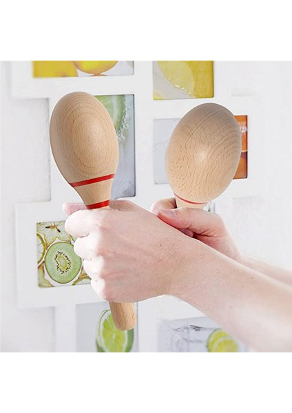 8 Inç El Perküsyon Çıngırakları, Kayın Ahşap Rumba Çalkalayıcılar, Oyunlar Için Latin Müzik Aleti Parti Iyilikleri (Yurt Dışından) fırsatları