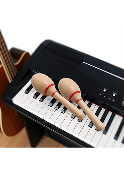 8 Inç El Perküsyon Çıngırakları, Kayın Ahşap Rumba Çalkalayıcılar, Oyunlar Için Latin Müzik Aleti Parti Iyilikleri (Yurt Dışından) indirimleri