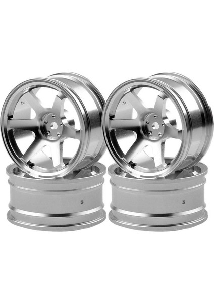 4p Alüminyum Alloy6 Rc Için Tekerlek Jantını Tekerlek Jant 1/10 Yolda 1052 Drift Sakura TE37+, Gümüş (Yurt Dışından)