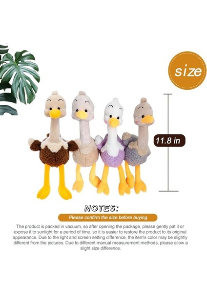 Devekuşu Peluş Doldurulmuş Hayvan Yastık Sevimli Gri Kuş Peluş Oyuncak Çocuklar Için Hediye 11.8" (Yurt Dışından) fiyatları