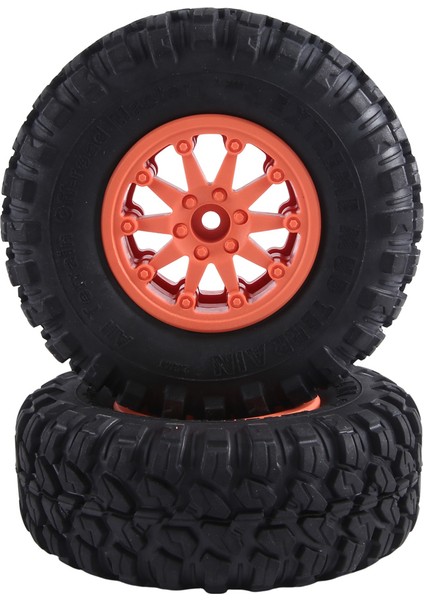 4pcs 118X44MM 2,2 Inç Kauçuk Lastikler ve Plastik Beadlock Tekerlek Jant 1:10 Rc Rc Rock Tracler Axial SCX10 RR10 Rc Araba, Turuncu (Yurt Dışından)
