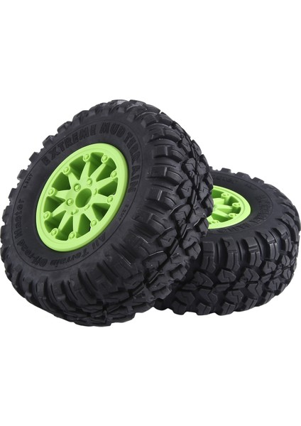 4pcs 118X44MM 2,2 Inç Kauçuk Lastikler ve Plastik Boncuk Tekerleği 1:10 Için Rc Kaya Paletli Eksenel SCX10 RR10 Rc Araba, Yeşil (Yurt Dışından) modelleri