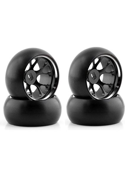 Sert Plastik Sürüklenme Lastikleri Lastik Metal Tekerlek Jant Wltoys 284131 K969 K989 Kyosho Mini-Z 1/28 Rc Araba Parçaları, Siyah (Yurt Dışından)