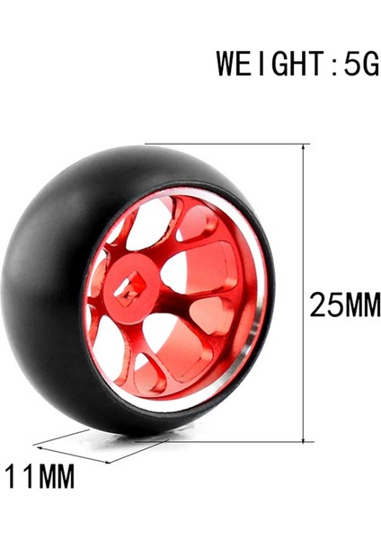 Sert Plastik Sürüklenme Lastikleri Lastik Metal Tekerlek Jant Wltoys 284131 K969 K989 Kyosho Mini-Z 1/28 Rc Araba Parçaları, Siyah (Yurt Dışından) fiyatları