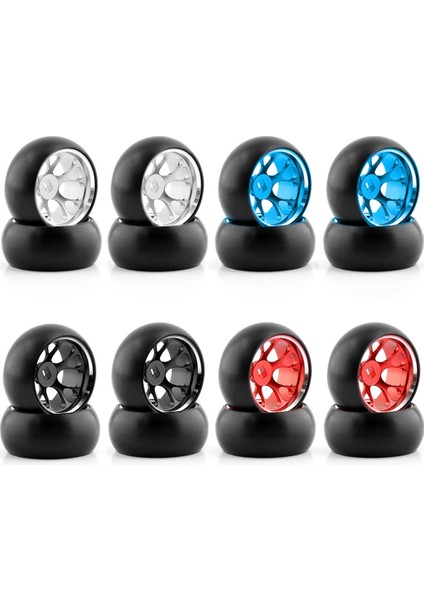 Sert Plastik Sürüklenme Lastikleri Lastik Metal Tekerlek Jant Wltoys 284131 K969 K989 Kyosho Mini-Z 1/28 Rc Araba Parçaları, Siyah (Yurt Dışından) modelleri