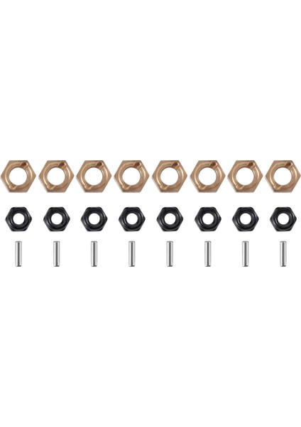 8pcs Pirinç 7mm Tekerlek Hex Hub Adaptörü Fms FCX24 1/24 Rc Paletli Araba Yükseltme Parçaları Aksesuarları (Yurt Dışından) indirimleri