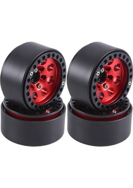 4pcs 1.9 Metal Beadlock 8 Yuvarlak Delik Tekerlek Hub Jant 1/10 Rc Prıger Axıal SCX10 90046 AXI03007 Trx4 Redcat D90, Kırmızı (Yurt Dışından) fiyatları