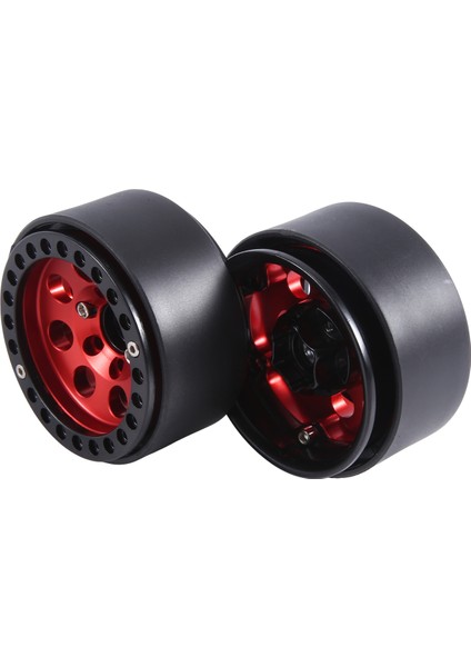 4pcs 1.9 Metal Beadlock 8 Yuvarlak Delik Tekerlek Hub Jant 1/10 Rc Prıger Axıal SCX10 90046 AXI03007 Trx4 Redcat D90, Kırmızı (Yurt Dışından) fırsatları