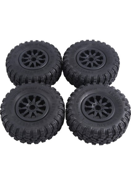 4pcs 118X44MM 2,2 Inç Kauçuk Lastikler ve Plastik Beadlock Tekerlek Jant 1:10 Rc Rc Rock Trawler Axial SCX10 RR10 Rc Araba, Siyah (Yurt Dışından)