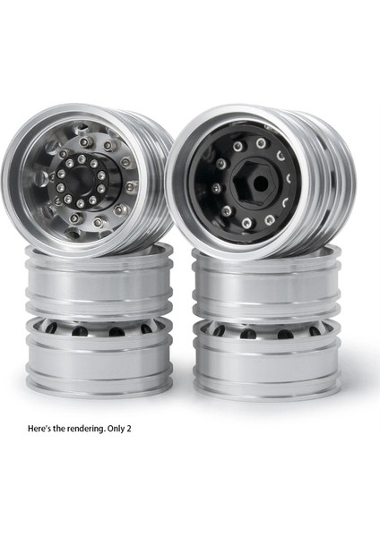 Tamiya Kamyonu Için Metal Ön Arka Tekerlek Jant Göbekleri 1/14 Rc Traktör Römork Kargo Araba Jant Lastikleri, Arka 44MM, 2pcs (Yurt Dışından) fırsatları