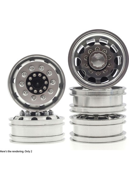 Tamiya Kamyonu Için Metal Ön Arka Tekerlek Jant Göbekleri 1/14 Rc Traktör Römork Kargo Araba Jant Lastikleri, Arka 44MM, 2pcs (Yurt Dışından) indirimleri