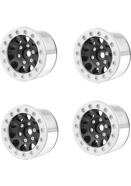 Siyah Gümüş Jant 4 Pcs Eksenel SCX10 Hayalet Trx4 Trx6 D90 1/10 Rc Craıl Araş (Yurt Dışından)