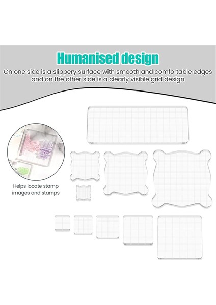 10 Adet Akrilik Damga Bloğu, Çok Yönlü Çeşitli Boyutta Damga Blokları, Damgalama Platformu Damgalama Araçları Kart Yapımı Için Ayarlanmış (Yurt Dışından) fırsatları