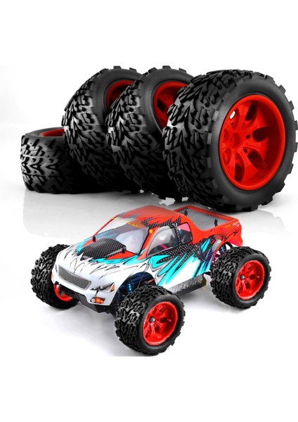 4pcs 118MM 1/10 Rc Canavar Kamyon Buggy Lastik Lastik Tekerleği Köpük Ekler Traxxas Için 12MM Altı Arrma Redcat Hsp Tamiya, Beyaz (Yurt Dışından)