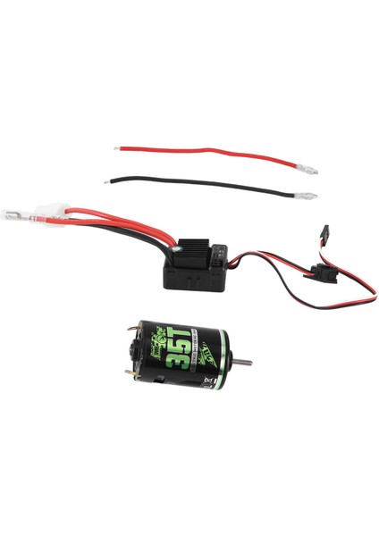 540 Fırçalanmış Motor 35T, 1060 Fırçalanmış Esc 60A 2-3s Lıpo Rc 1/10 Araba Için Su Geçirmez Elektrikli Hız Kontrolörü (Yurt Dışından) fiyatları