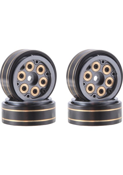 4pcs 1.0inch Mini Beadlock Tekerlek Jant Hub 1/24 1/18 Rc Paletli TRX4M AX24 SCX24 FCX24 FCX18 Rc Crawler Car Tıtanıum (Yurt Dışından)